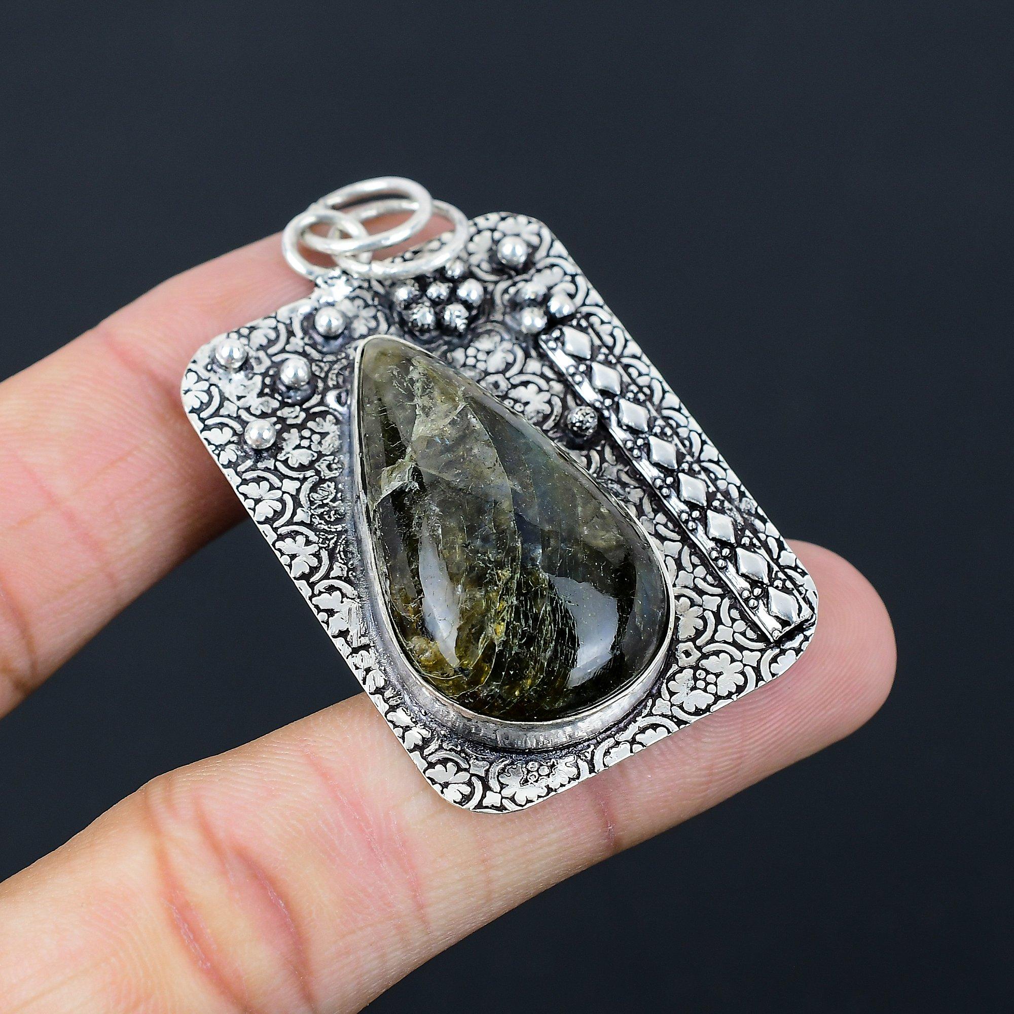 Mothers day Deal Sterling Silver Labradorite Stone Daughter Anniversary Pendant
