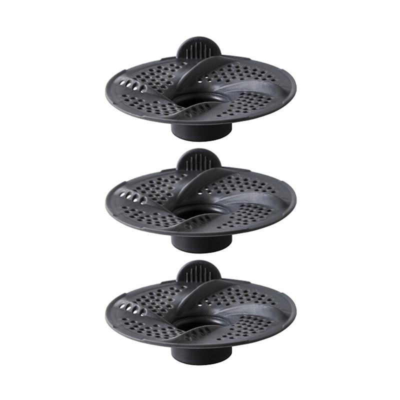 

Bathtub Drain Hair Catcher, Tub Hair Catcher Drain Protector Strainer, Shower Hair Drain Catcher Strainer, 3Pcs сірий колір