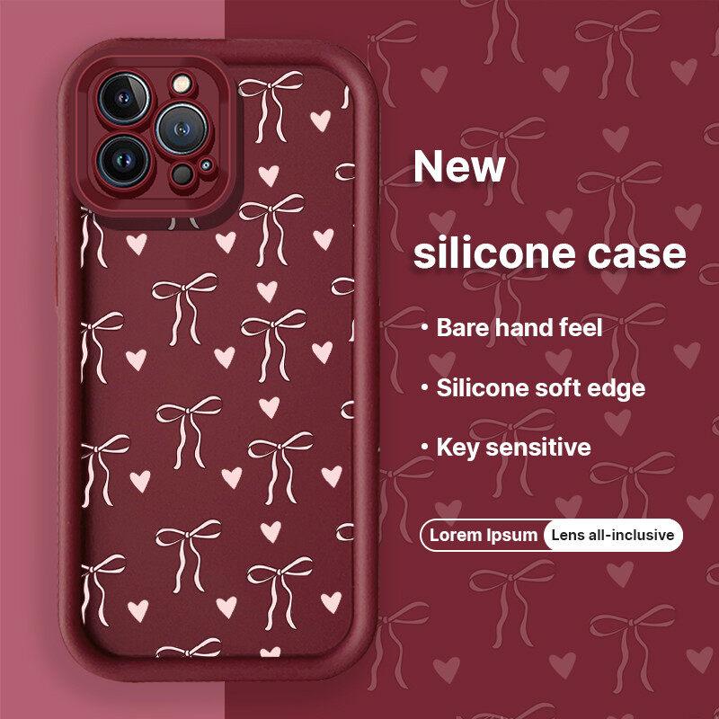 Phone Case For Infinix GT 30 20 Pro Note 50 40 40S 30Pro Plus Smart 10 8 9 Hot 60 50PRO Silicone Love Bowknot Cover