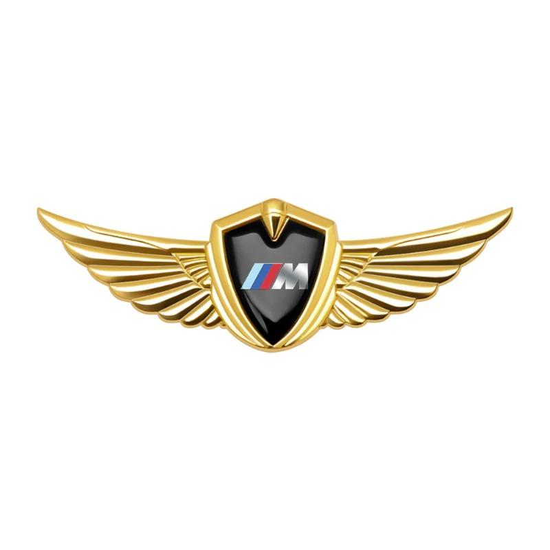 3D Metal Wings Badge Car Styling Body Sticker Decals Auto Exterior Accessories For BMW F30 F10 E90 E34 E53 E61 E62 E93 GT X3 E46