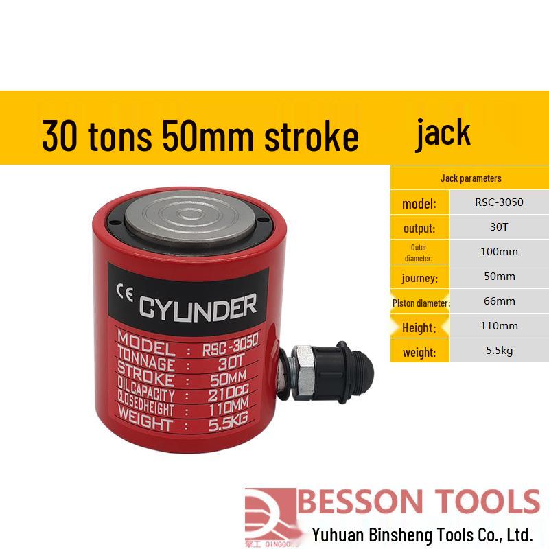 Ultra-thin Hydraulic Jack with Split Cylinder: Short, Long, or Extended Types – 10T, 20T, 30T, 50T, 100T, 200T