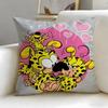 Klassische Cartoon Marsupilami Kissenbezug Weich Leicht zu Waschen Kissenhülle Vielseitig für Sofa Bett Reisen und Büro