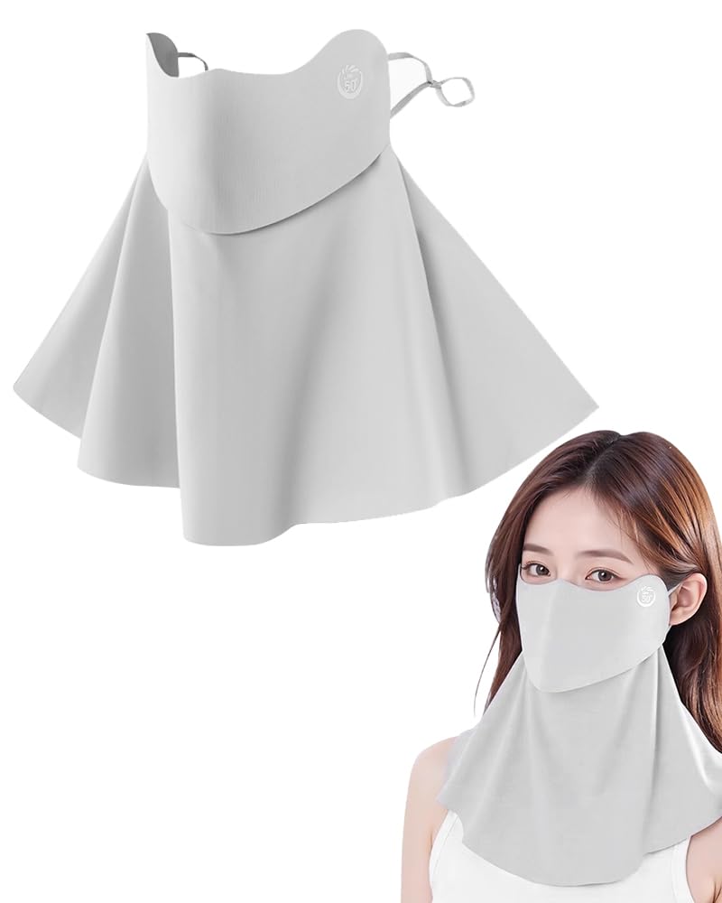 Face Cover Sun Mask Face Neck Sun Protection with Ear Breathable Sun UV Cooling Adjustable Ear 3D Tailoring for a Slimming Sun Perfect for Washable