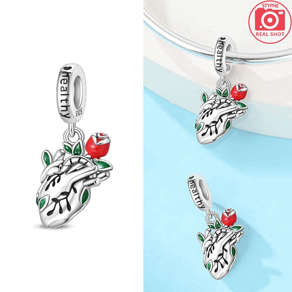 

Teeth Toothbrush Pendant Bead Component Heart Ambulance Theme Angel Authentic Original Copper Metal Charm Bead Component Bead Component Compatible