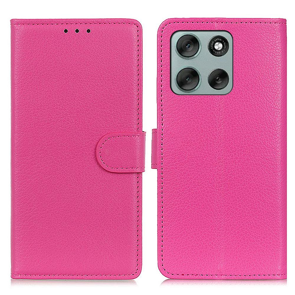 For Motorola Moto G56 5G Wallet Case PU Leather Phone Cover Litchi Texture