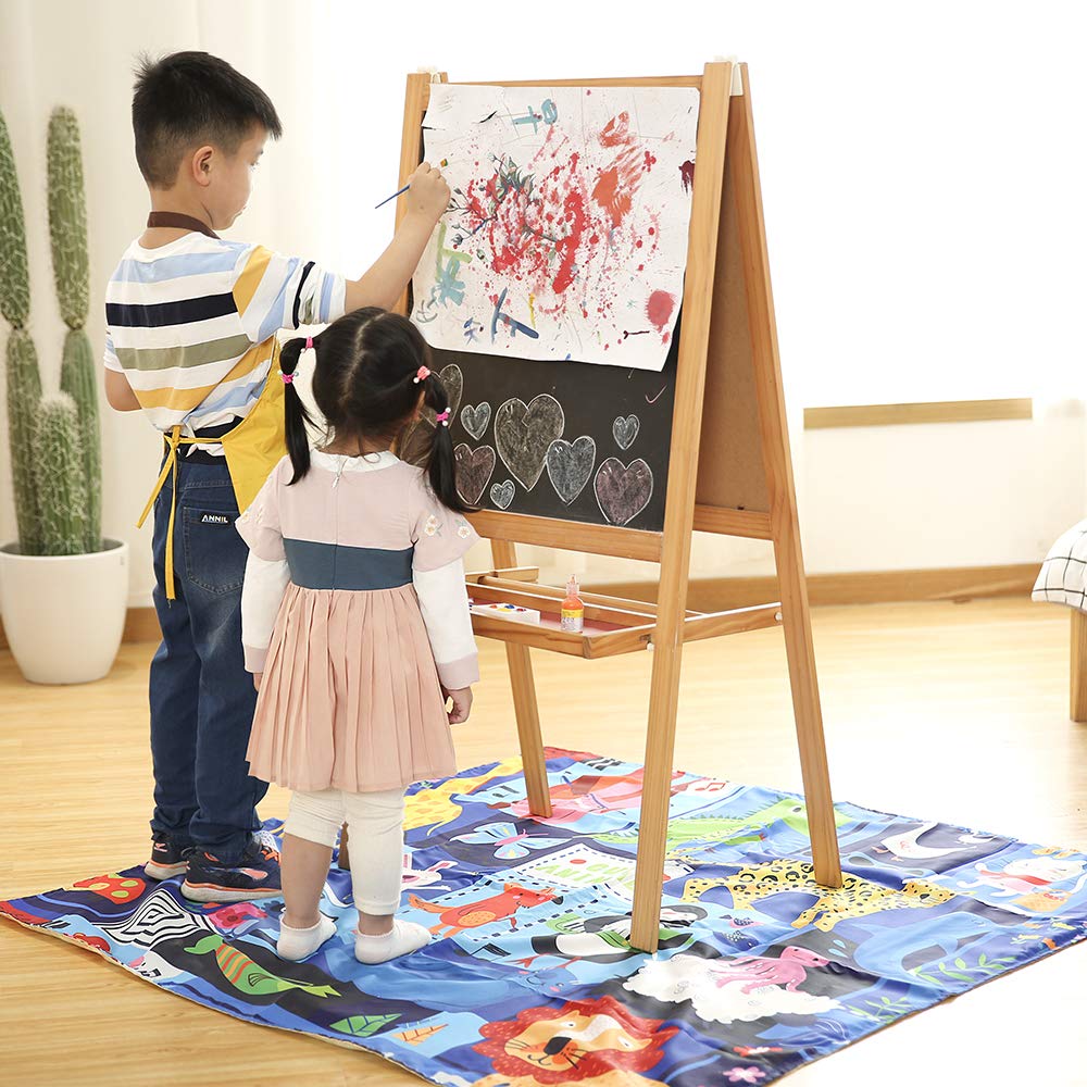Winthome Dining Spill Prevention Table Drawing Washable X Gray and Mat, Mat, Anti-Slip, Water-Repellent, Mat, Mat, Waterproof, (110cm 110cm, (Clouds