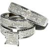 Wind Slightly Inlaid With Diamond Zircon Light Luxury Three-Piece Series Ring Ring