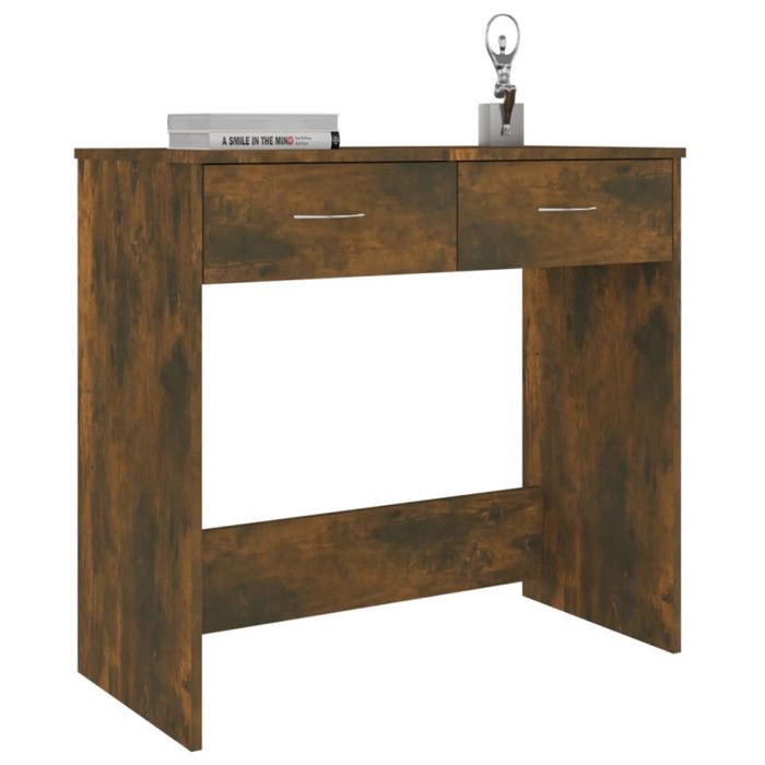 VidaXL Bureau Chêne fumé 80x40x75 cm Bois d'ingénierie 815474