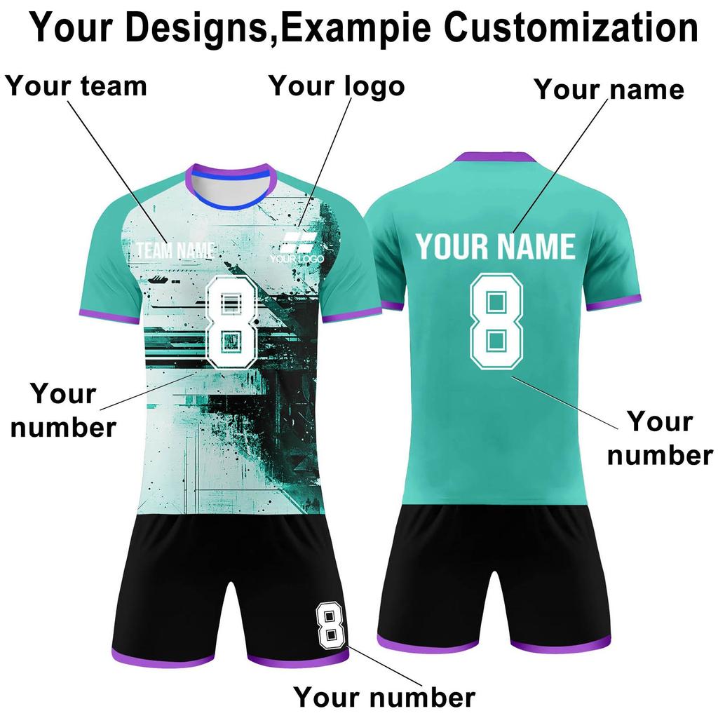 Kit magliette personalizzate uomo e ragazza con nome e numero maglie da calcio personalizzate per ragazzi tuta da allenamento