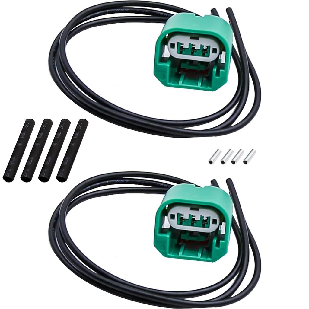 2pcs Headlight Connector Wiring Harness 68064997AA, Replacement for Dodge RAM 1500 2500 3500 2009-2010 Replacement for Jeep Liberty 2008-2012 for