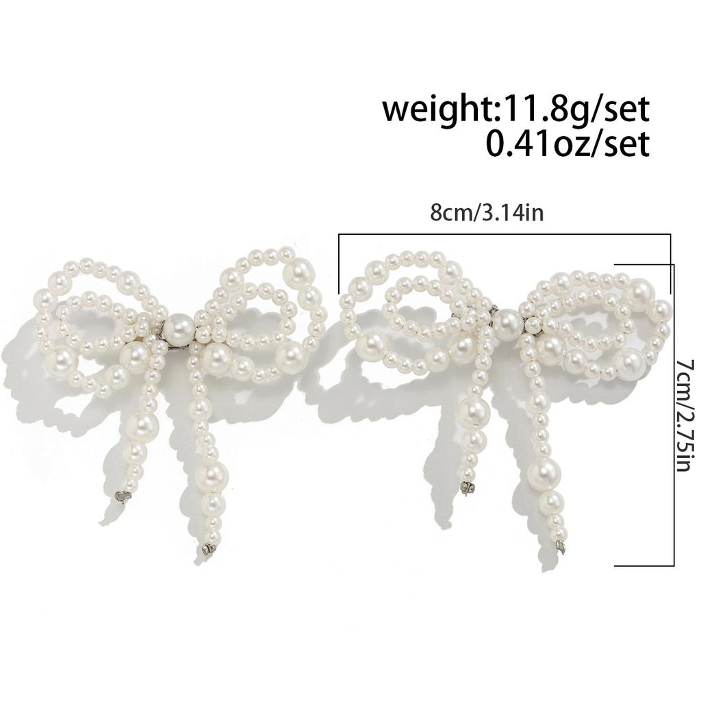 Heart Pearl Bow Brooch Detachable Tassel Fixed Clothes Pin Waist Buckle Button Clasps Trouser Leg Decorative Brooch