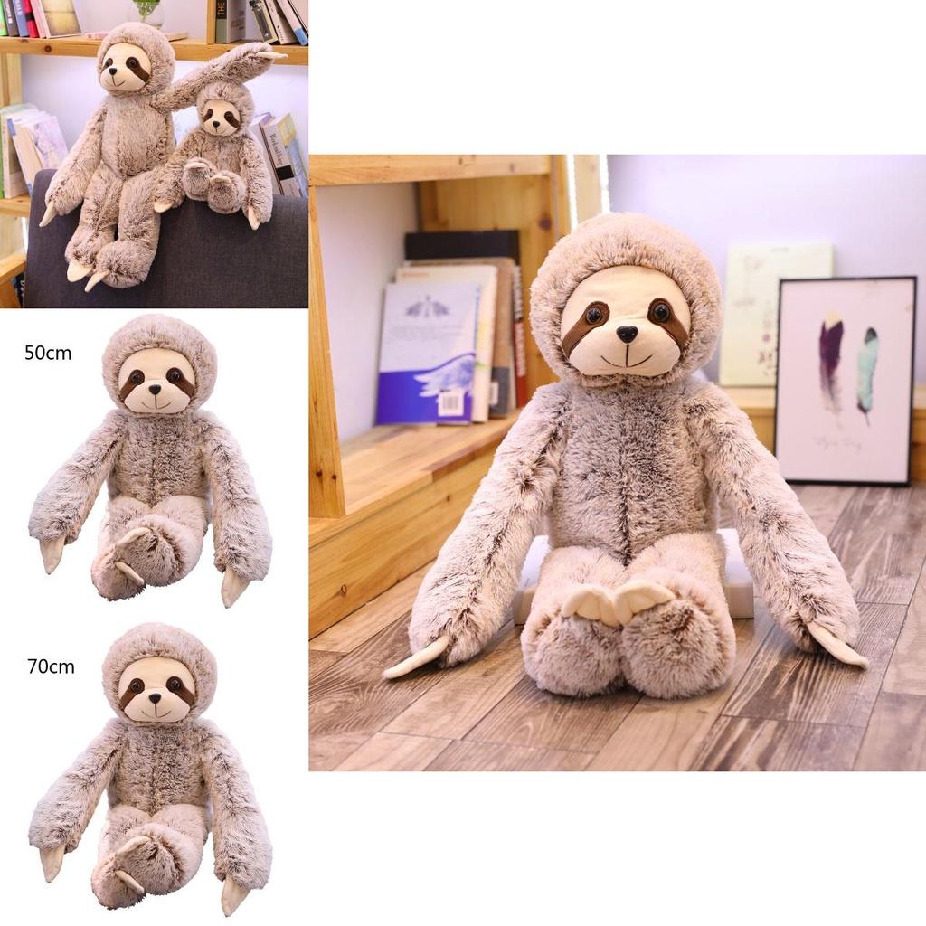 Delightfully Soft 50/70cm Sloth Plush Stuffed Toy Animal Ideal For Kids Presents