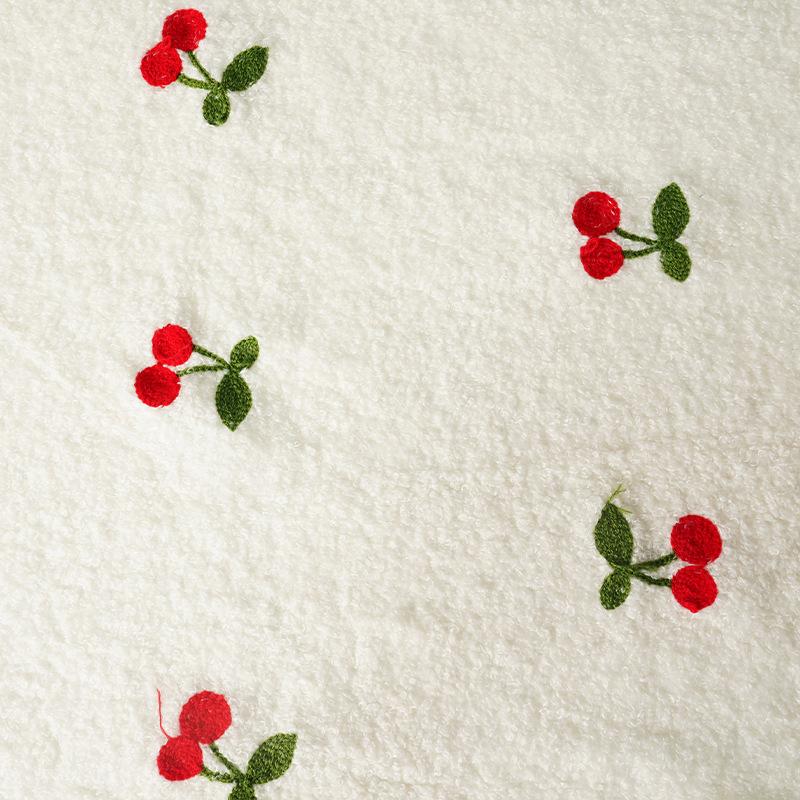 

100*160 см вышитый цветок вишня плюшевый флис ткань мягкий пушистый плюшевый кудрявый мех ткань для DIY зимняя пижама одеяло свитер 100X160cm