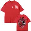 Rapper Luar La L Merch T Shirts Music Album L3TRA Double Sided Print Tshirt Unisex Women Clothing Fashion Hip Hop Streetwear