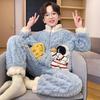 Set Pijamale Flanel Copii Băieți Fete Cald Mânecă Lungă Bluza Și Pantaloni Îmbrăcăminte de Noapte Iarnă Acasă Îmbrăcăminte de Noapte