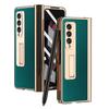 Mit S Pen Beschichtung magnetische Ledertasche für Samsung Galaxy Z Fold 4 5G Kickstand 360 Full Screen Protector Telefon Abdeckung Z Fold 3