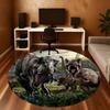 1pc Tyrannosaurus Rex Round Chair Mat Area Rug - Non-Slip, Floor Mat for Office, Bedroom, and Indoor Decor C1125336