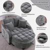 Multifunctional Sofa, 2-in-1 Sofa Bed, Storage Ottoman, Breathable Fabric, Eco-Friendly Eucalyptus Wood, Living Room, Study Room, Bedroom, Dark Gray