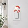 Waterproof Wall Sticker Christmas Snowman Switch Stickers, PVC Light Decals for Square Power Switches & Adhesive Plate Socket Panels, Removable