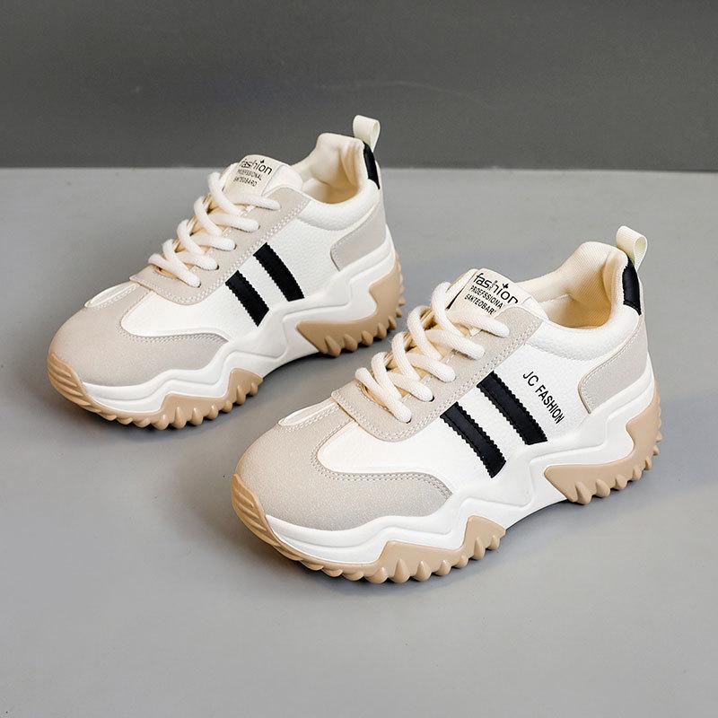 JC inner height increase new autumn casual shoes sports shoes platform color matching breathable dad shoes 34