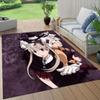 Soul Eater Flannel Pattern Square Carpet,Area Rug,Carpet Rug for Living Room Bedroom Sofa Playroom Decor,Non-slip Floor Mat
