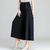 Plus Size High Waist Wide Leg Skirt Pants for Women - Summer Casual Nine-Point Fashion