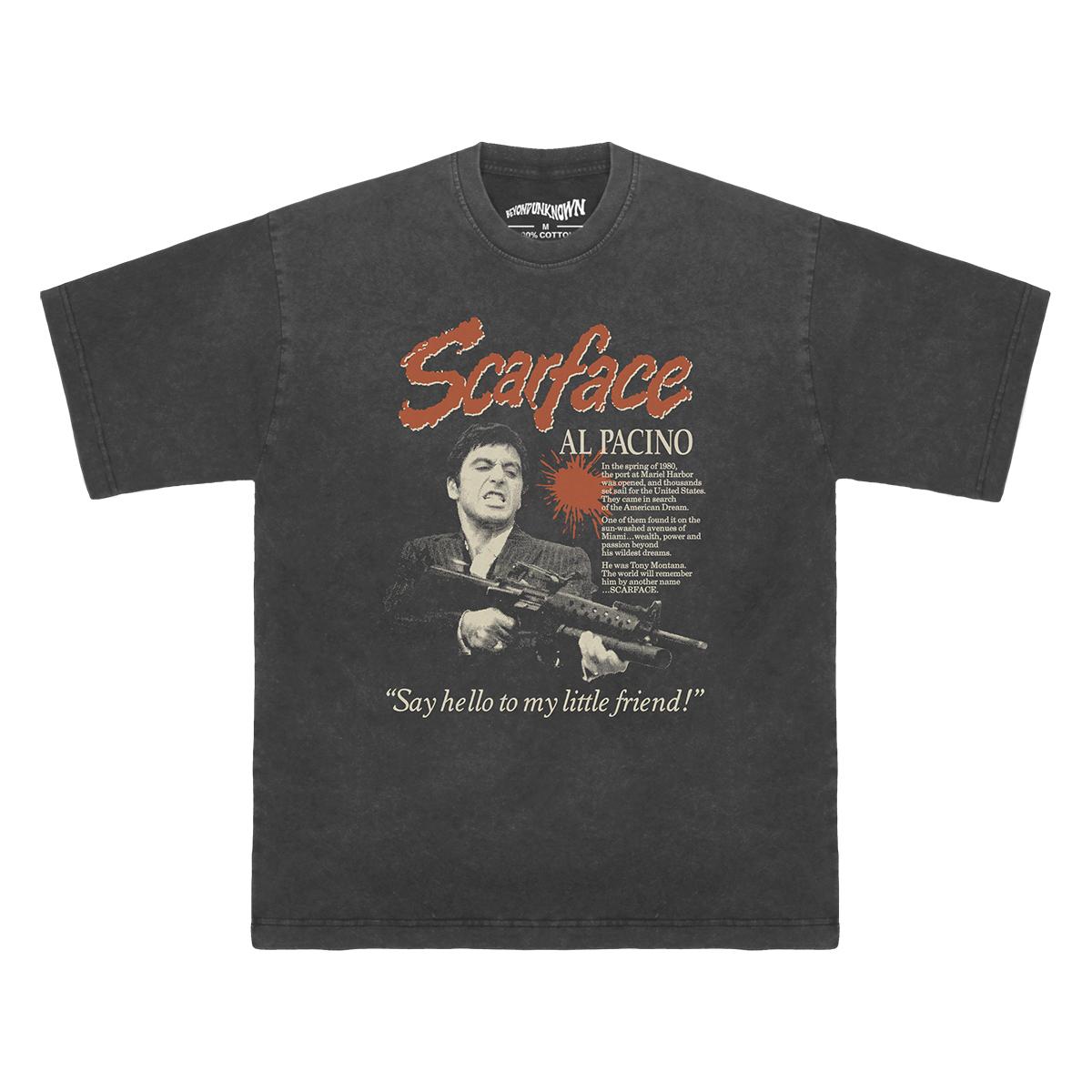 

Scarface TShirt Say Hello To My Little Friend Al Pacino Movie Donnie Brasco Dog Day Afternoon Cotton Summer Black Tee Shirt S
