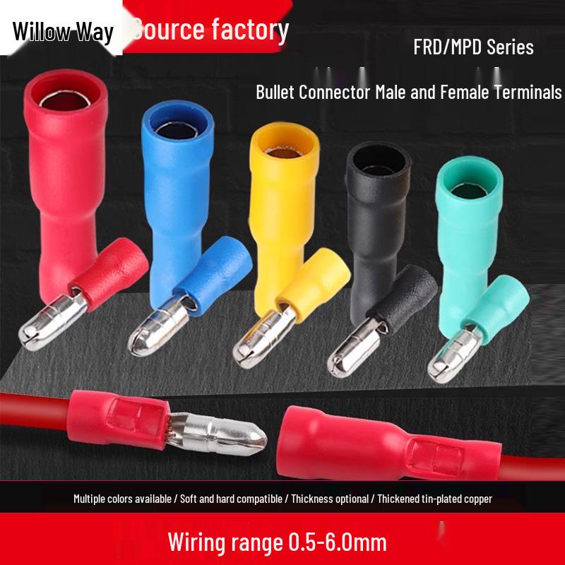 Bullet Head Quick Connect 1.25-156 Male/Female Wire Terminal Connector.