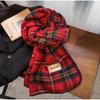 Autumn and winter warm British Christmas plaid red scarf men and women couples enlarged shawl scarf imitation cashmere scarf