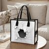 Cracked Hole Fashion Tote Bag Casual Daily Large Capacity Handbag for Shopping Travel Outdoor Use
