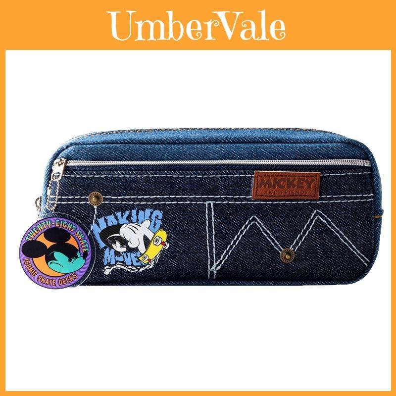 Mickey Mouse Retro Stationery Organizer With Denim Fabric For Middle School And High School