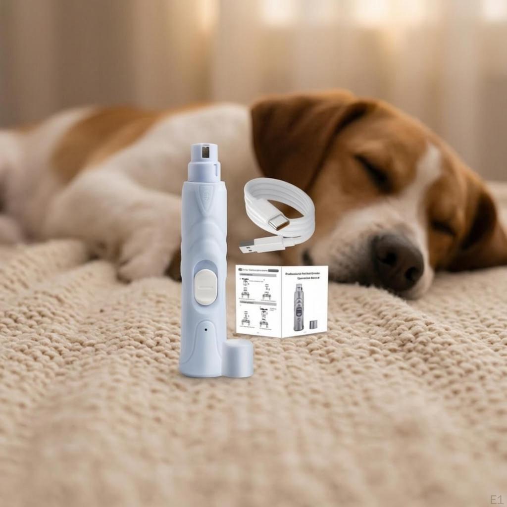 Dog Nail with Low-Noise LED Lights Handheld Grooming Tool for