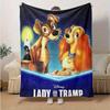 1pc, Disney Lady and The Tramp Home Decorative Blanket Perfect for Couch, Bed, Travel
