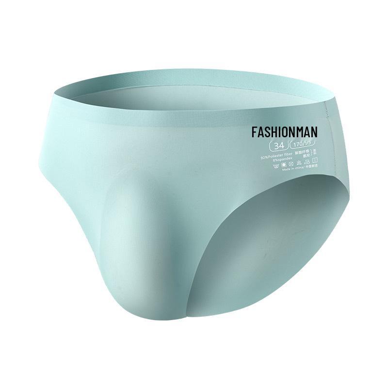 

Мужские бесшовные трусы-слипы из ледяного шелка - Дышащее, антибактериальное треугольное нижнее белье XL (90-115 jin)