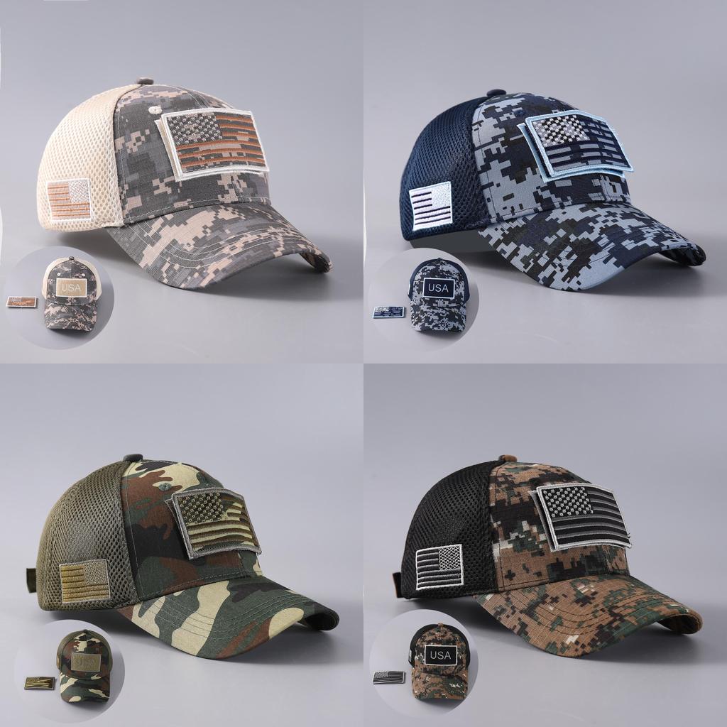 Usa Flag Baseball Hat With Breathable Cotton Material For Tactical Outdoor Activities