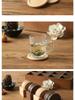 Round Black Walnut and Beech Wood Coasters, 6-Piece Set – Heat-Resistant Placemats for Coffee and Tea Cups
