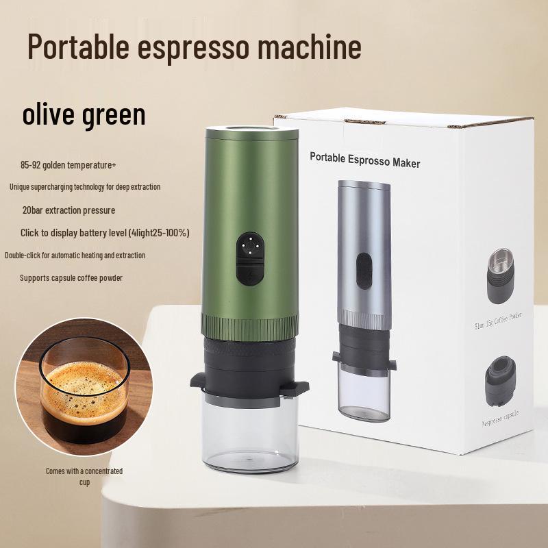 Portable Electric Espresso Machine with Digital Display for Travel