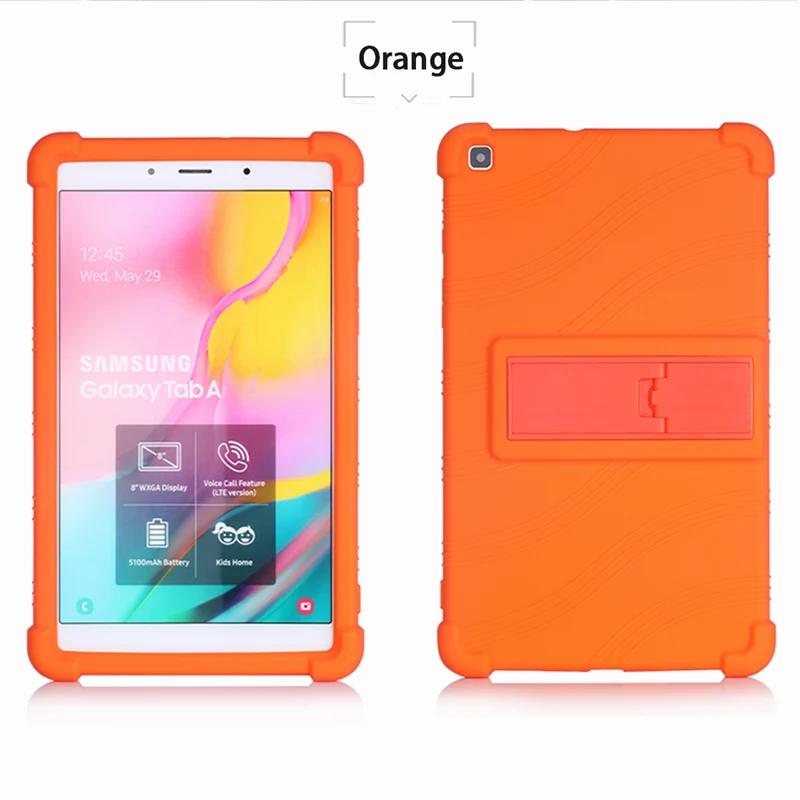 Case For Samsung Galaxy Tab A 8.0 2019 SM-T295 SM-T290 Tablet Safe Shockproof Silicone Stand Cover