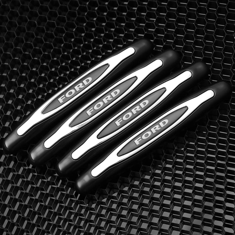 4PCS Car Door Anti-Collision Bumper Strip Guards Side Edge Protector Sticker For Ford Fiesta Fusion Mondeo Mustang Ranger FZT