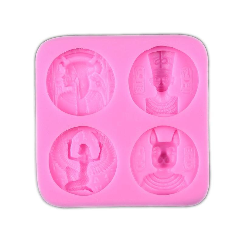 2PCS Egypt Sphinx Pharaoh Silicone Cake Mold Cake Decorating Tools Cookie Chocolate Moulds Fondant Molds