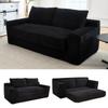 Dvivietė sofa su atminties putomis - nereikia surinkti, 2-in-1 funkcija, velvetas - kompaktiška sofa mažoms erdvėms, namų biurui ir miegamajam