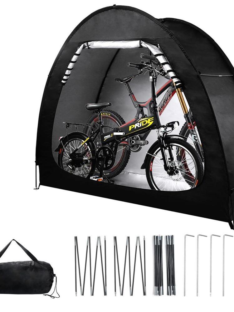 Large Outdoor Foldable Carport: Sunshade & Rainproof Canopy for Bicycles, Mountain Bikes, and Electric Vehicles.
