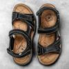 Outdoor casual open-toed leather beach sandals air cushion light outdoor large size wading shoes