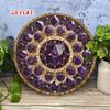 Vintage Purple Gem Round Metal Sign 7.8 Inch Retro Bar Cafe Garage Wall Decor Exhibition Art