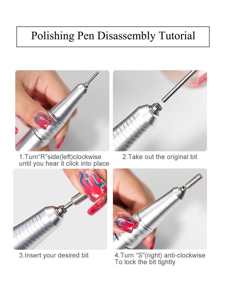 Hochleistungs-Nagelfräser 35.000 U/min Nagelschleifer mit Schleifkopf