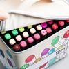 120 Slots with Handle Pen Storage Bag PU Leather Paint Pen Pouch Organizer  Art Supply Storage