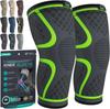 MODVEL Knee Compression Sleeves Tennis Support, 2-Pack (Unisex) Running, Sports, Hiking, Basketball,