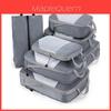 Set di Sacchetti Compressibili da Viaggio con Rete per l'Organizzazione della Valigia e l'Efficienza dell'Imballaggio