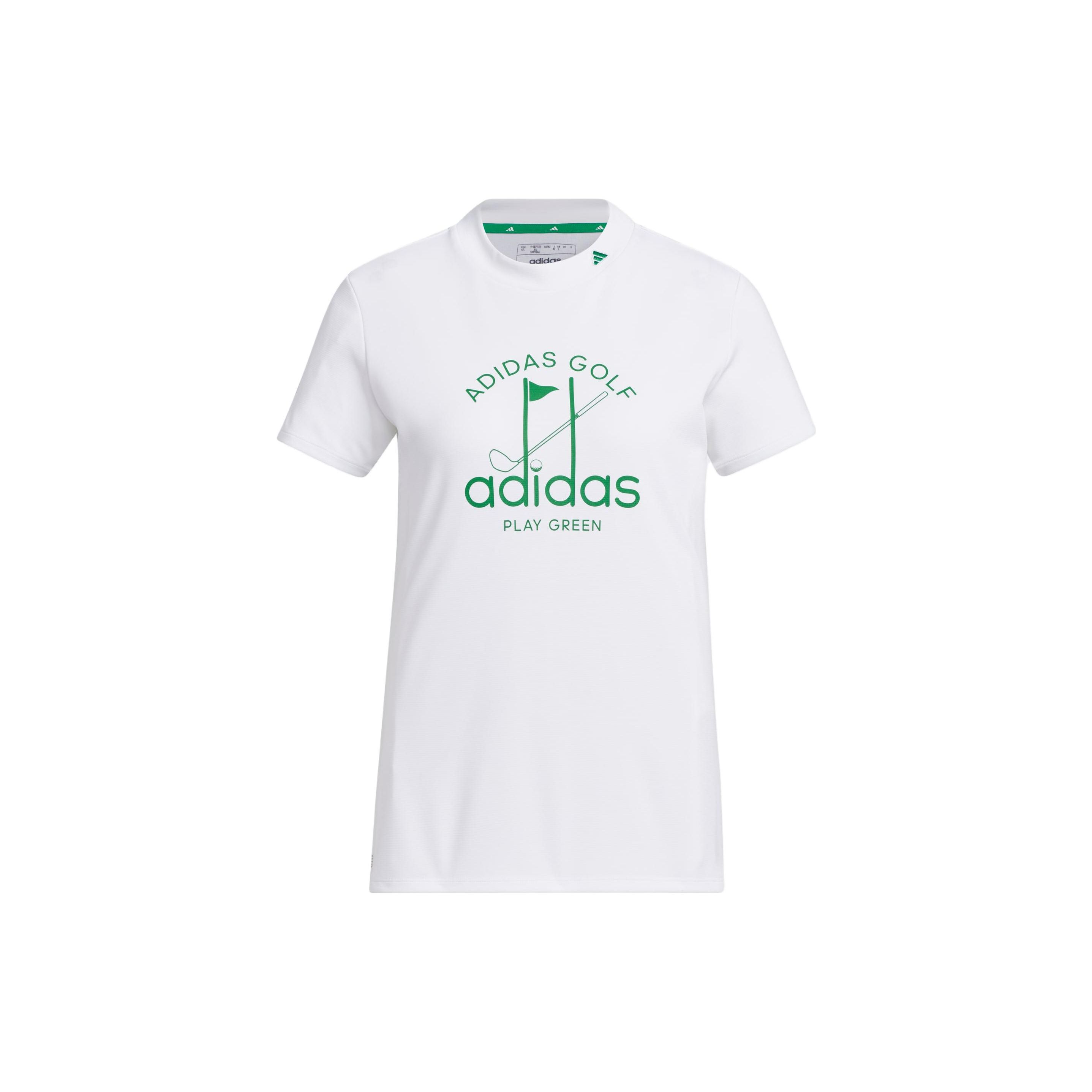 

Adidas Женская футболка-поло Aeroready Play Green с коротким рукавом и принтом логотипа, белая HS9027 XS