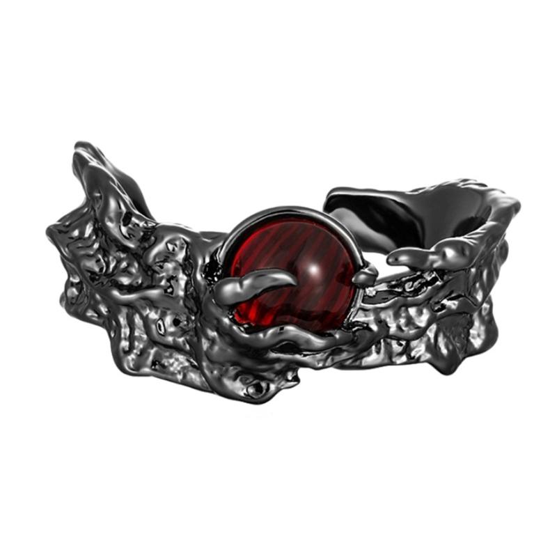 

Liquid Shine Finish Copper Ring with Sun/Moon Designs Adjustable Fit Finger Accessories Jewelry for Couples